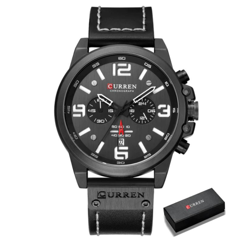 Curren Luxury Men’s Leather Watch