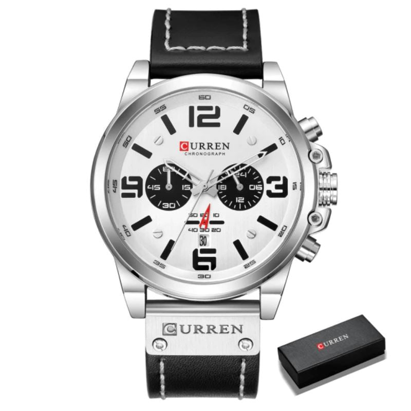 Curren Luxury Men’s Leather Watch
