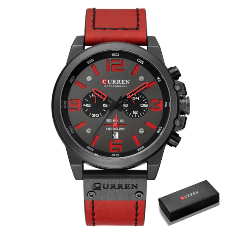 Curren Luxury Men’s Leather Watch