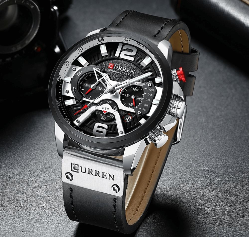 Curren Unique Men’s Leather Watch