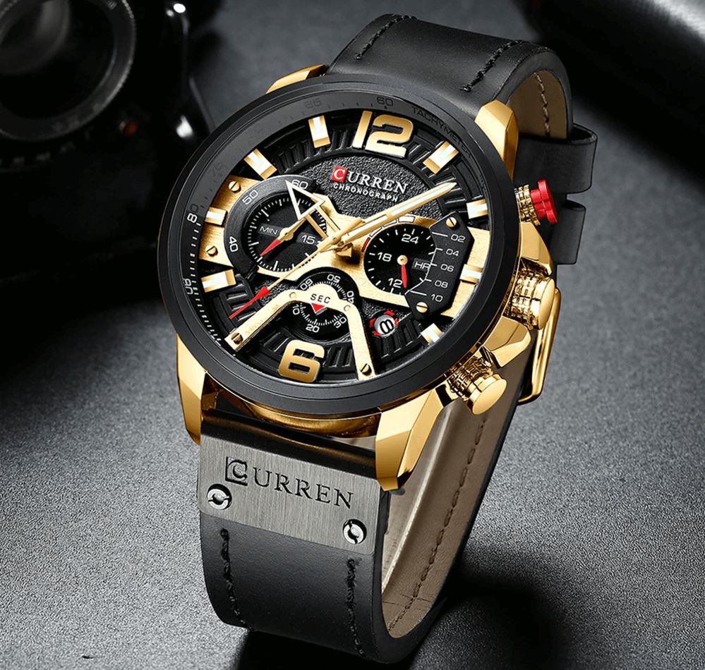 Curren Unique Men’s Leather Watch
