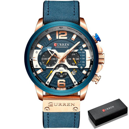 Curren Unique Men’s Leather Watch
