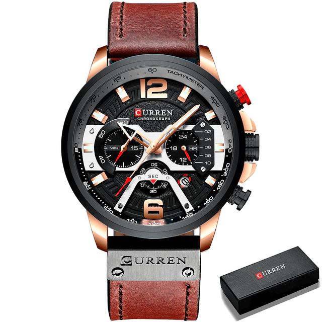 Curren Unique Men’s Leather Watch