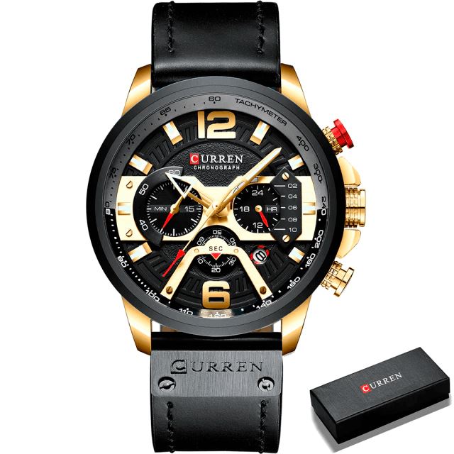 Curren Unique Men’s Leather Watch