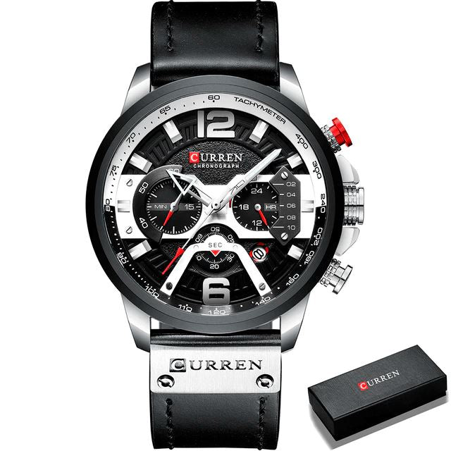 Curren Unique Men’s Leather Watch