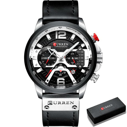 Curren Unique Men’s Leather Watch