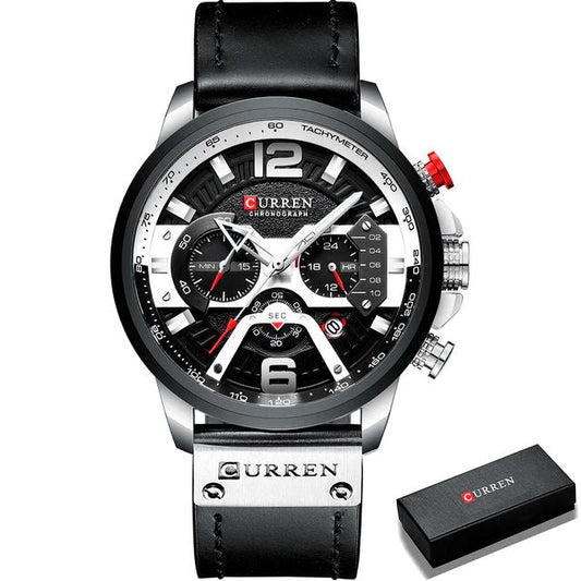 Curren Unique Men’s Leather Watch