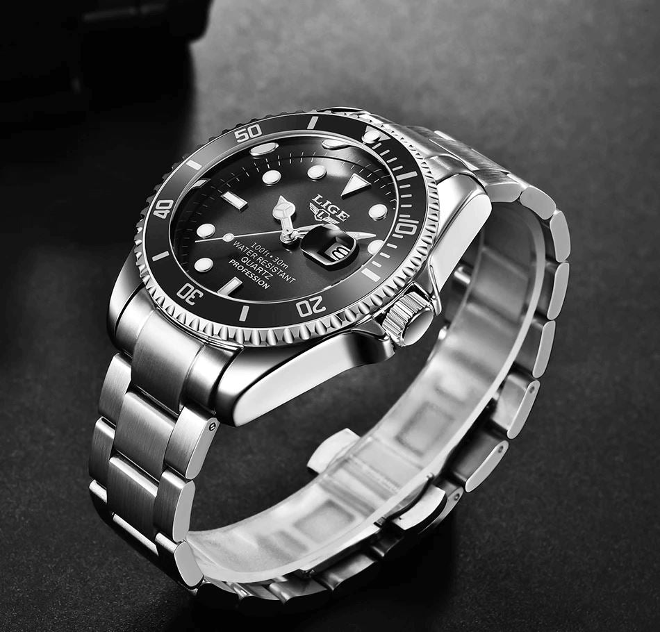 Lige High Class Men’s Stainless Steel Watch