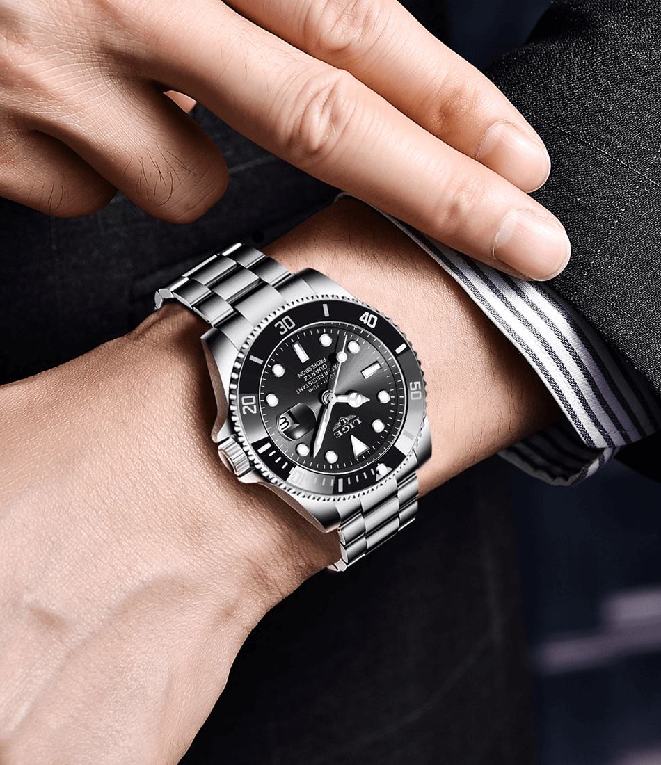Lige High Class Men’s Stainless Steel Watch