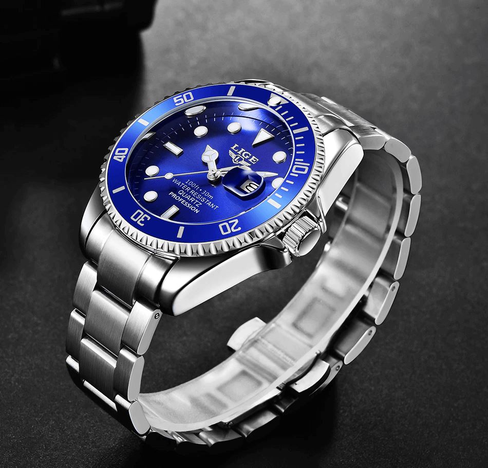 Lige High Class Men’s Stainless Steel Watch