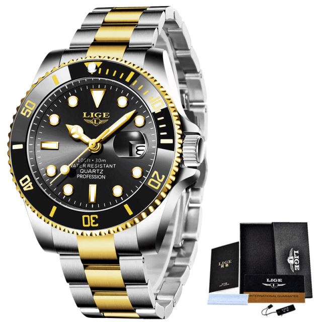 Lige High Class Men’s Stainless Steel Watch