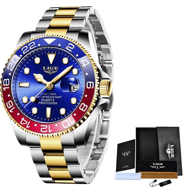 Lige High Class Men’s Stainless Steel Watch