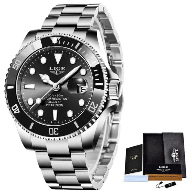 Lige High Class Men’s Stainless Steel Watch