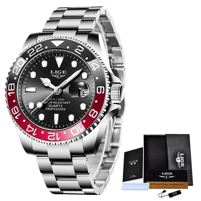 Lige High Class Men’s Stainless Steel Watch