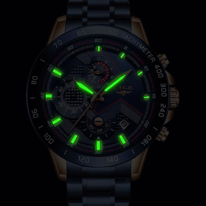 Lige Style Men's Stainless Steel Watch