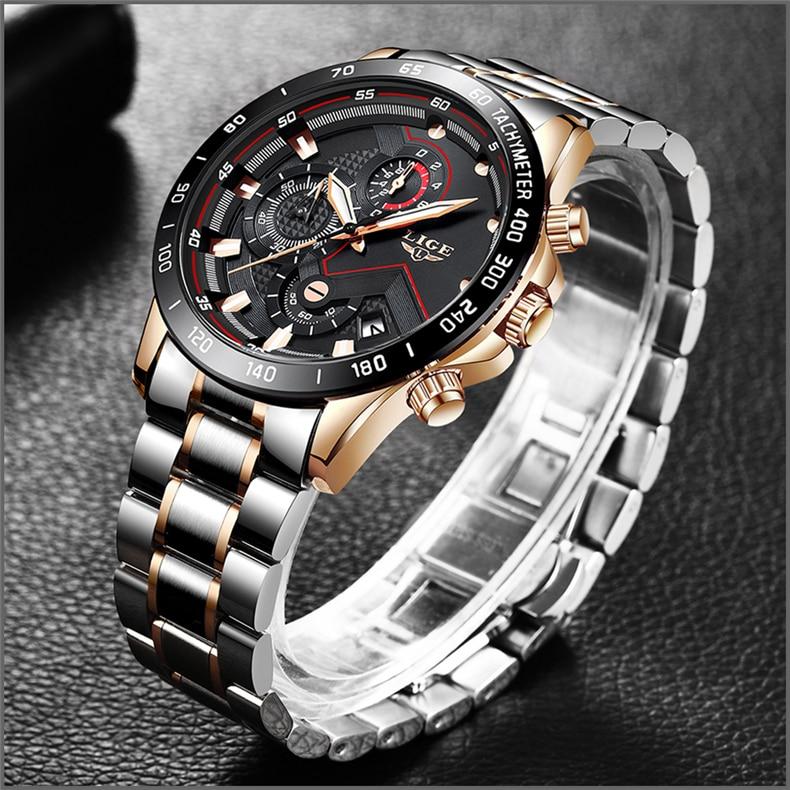 Lige Style Men's Stainless Steel Watch