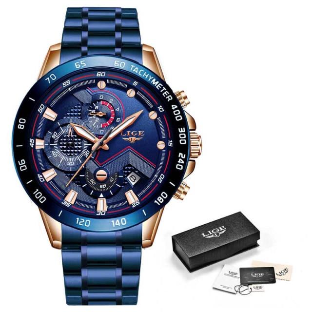 Lige Style Men's Stainless Steel Watch