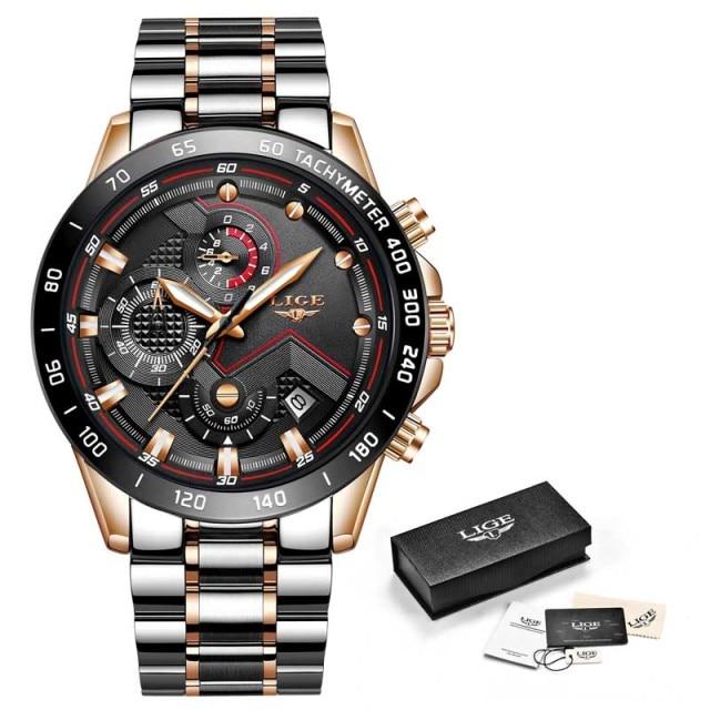Lige Style Men's Stainless Steel Watch