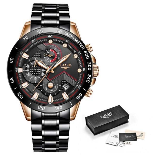 Lige Style Men's Stainless Steel Watch